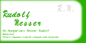 rudolf messer business card